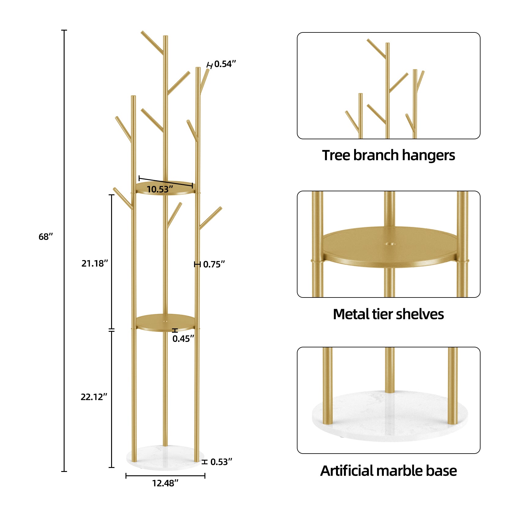 Budget-friendly Garment Stand Hall Tree Coat Rack