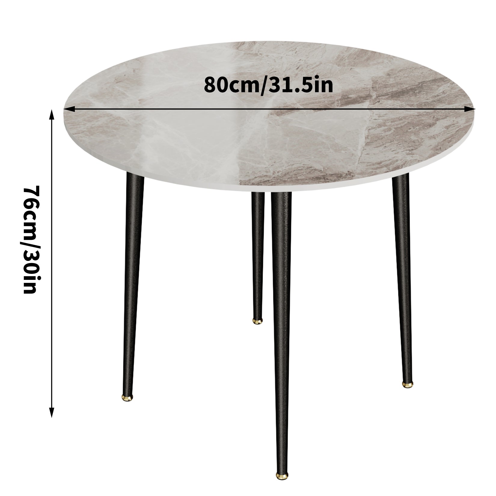 Round Kitchen Sintered Stone Dining Table